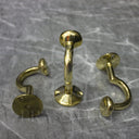 Unlacquered Brass Wall Hooks Crescent Bathroom Hardware detail view 3