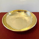 Unlacquered Brass Pedestal Bowl home decor accent for entryways, bathrooms, kitchens, shelves, and warm artisan interiors - view 2