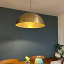 Unlacquered Brass Round Pendant Light — Hand-Engraved Moroccan Dome home decor accent for entryways, bathrooms, kitchens, shelves, and warm artisan interiors - view 2