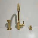 Unlacquered Brass Single Hole Kitchen Faucet home decor accent for entryways, bathrooms, kitchens, shelves, and warm artisan interiors - view 2