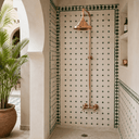Unlacquered Copper Outdoor Shower with Handmade Copper Showerhead home decor accent for entryways, bathrooms, kitchens, shelves, and warm artisan interiors - view 3