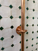 Unlacquered Copper Outdoor Shower with Handmade Copper Showerhead home decor accent for entryways, bathrooms, kitchens, shelves, and warm artisan interiors - view 5