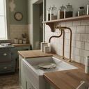 Unlacquered Brass and Copper Kitchen Faucet Kitchen Faucets detail view 2