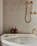 Unlacquered Brass Shower Set — Faucet, Handheld & Rainfall Head home decor accent for entryways, bathrooms, kitchens, shelves, and warm artisan interiors - view 4