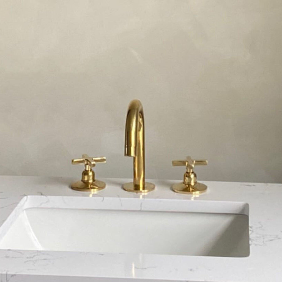 Widespread Bathroom Faucet Sink home decor accent for entryways, bathrooms, kitchens, shelves, and warm artisan interiors - view 1
